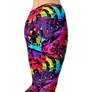 Vintage Leggings for Women, Gun Leggings, Rose Leggings, Workout