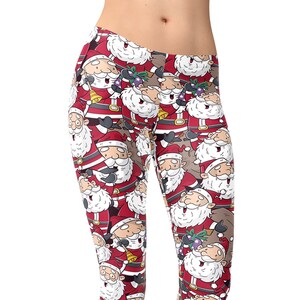 Santa Claus Christmas Leggings: Women&#39;s Workout Yoga Pants