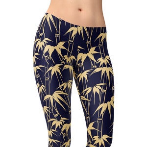 Printed Bamboo Yoga Leggings: High Waist Capri Workout Pants