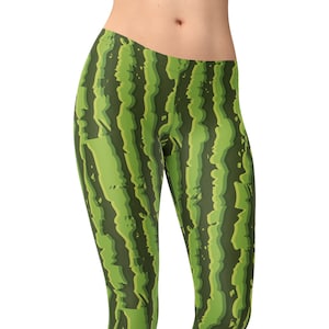 Skin Watermelon Leggings, Fruit Leggings, Cosplay Leggings, Funny Leggings, Festival Leggings, Unique Leggings for Women, Yoga Leggings