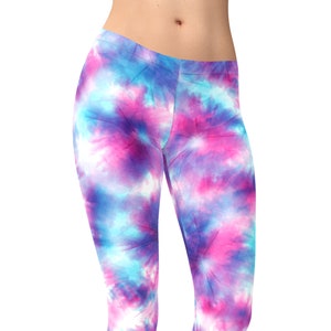 Tie Dye Yoga Leggings: Boho Hippie Workout Tights