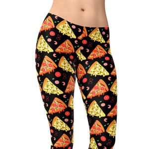 Legging met pizzaprint: yogabroek voor grappige workout