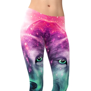 Wolf Leggings for Women, Animal Yoga pants, Wolf yoga Pants, Wolf Print Leggings, Unique Print Leggings, Yoga Leggings, Workout Leggings