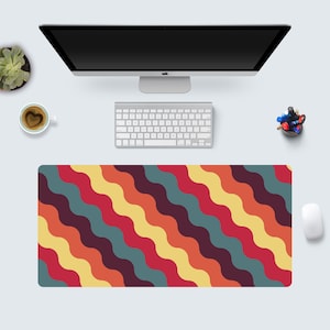 Retro Desk Mat, Keyboard Mat, 70s, Desk Pad, Large Gaming Mouse Pad, Desk Accessories, Tech Accessories, 10x16 12x18 14x24 18x36