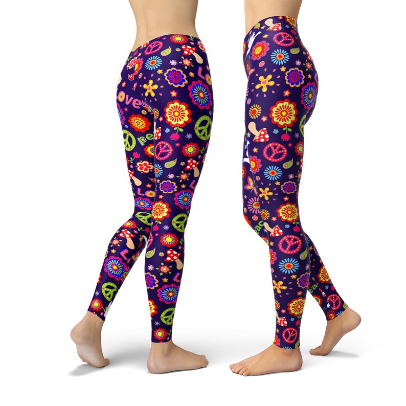Yoga leggings - ELLIE MIX - Colorful flower mix print
