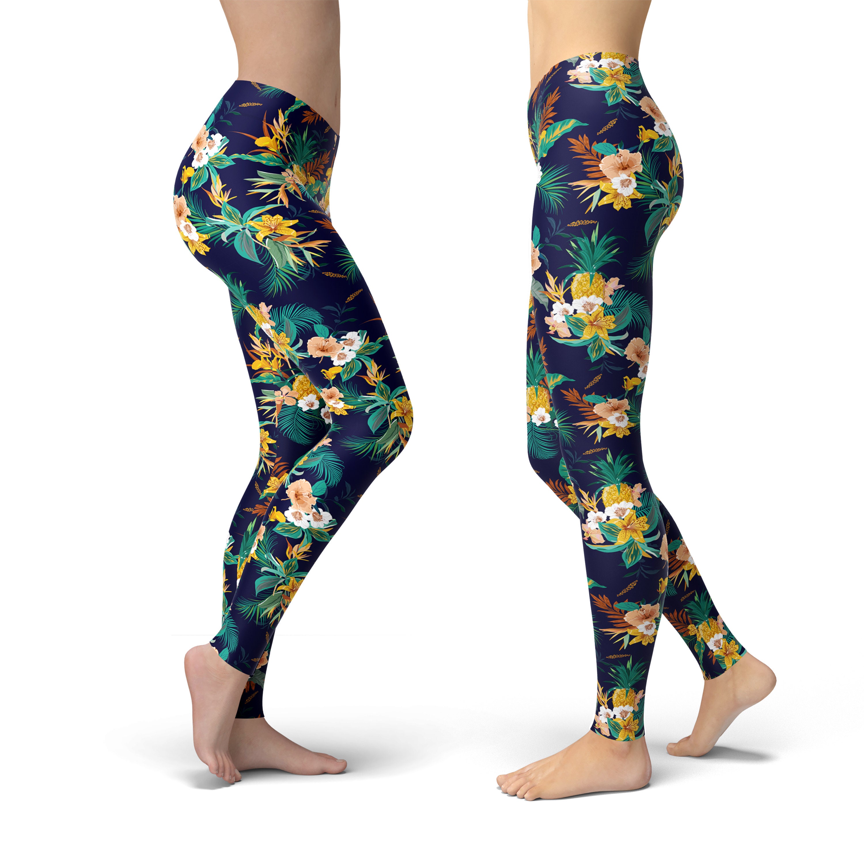 flower leggings with pockets