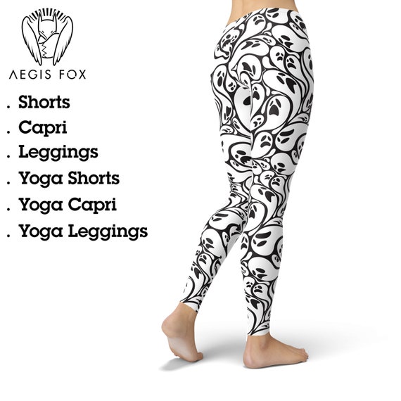 Halloween Leggings for Women, Ghost Leggings, Printed Leggings, High Waist  Leggings, Workout Leggings, Capri Leggings, Yoga Pants 