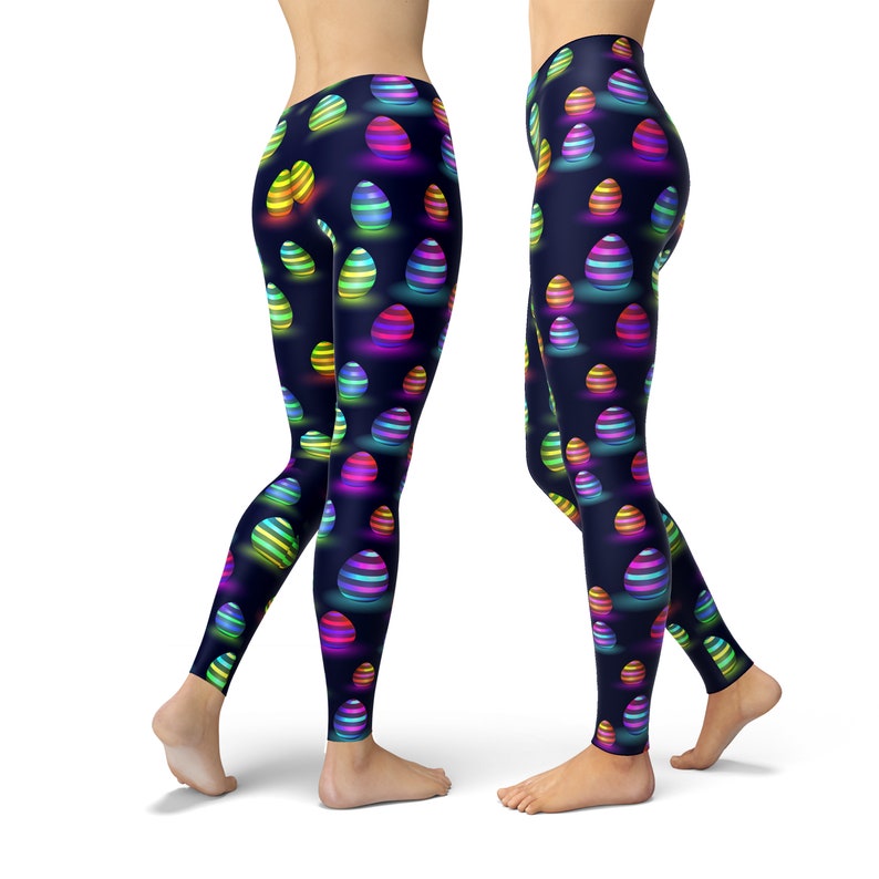 Easter Leggings for Women Bunny Leggings Easter Egg Etsy