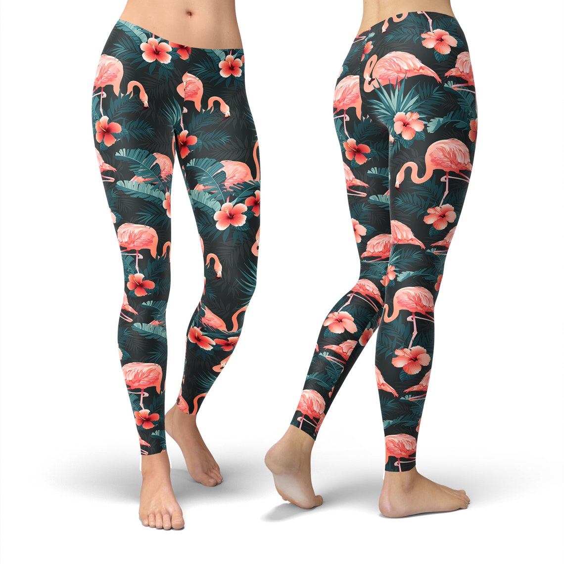 Flamingo Bird Leggings For Women Flamingo Tights Printed | Etsy