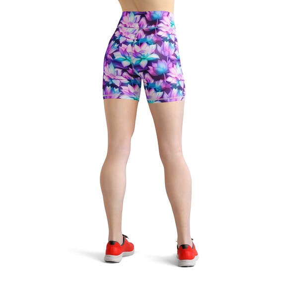 Lotus Yoga Leggings Lotus Flower Bouquets Leggings Pink Lotus Leggings Floral Leggings Women Yoga Pants Yoga Shorts Capri Leggings Etsy UK
