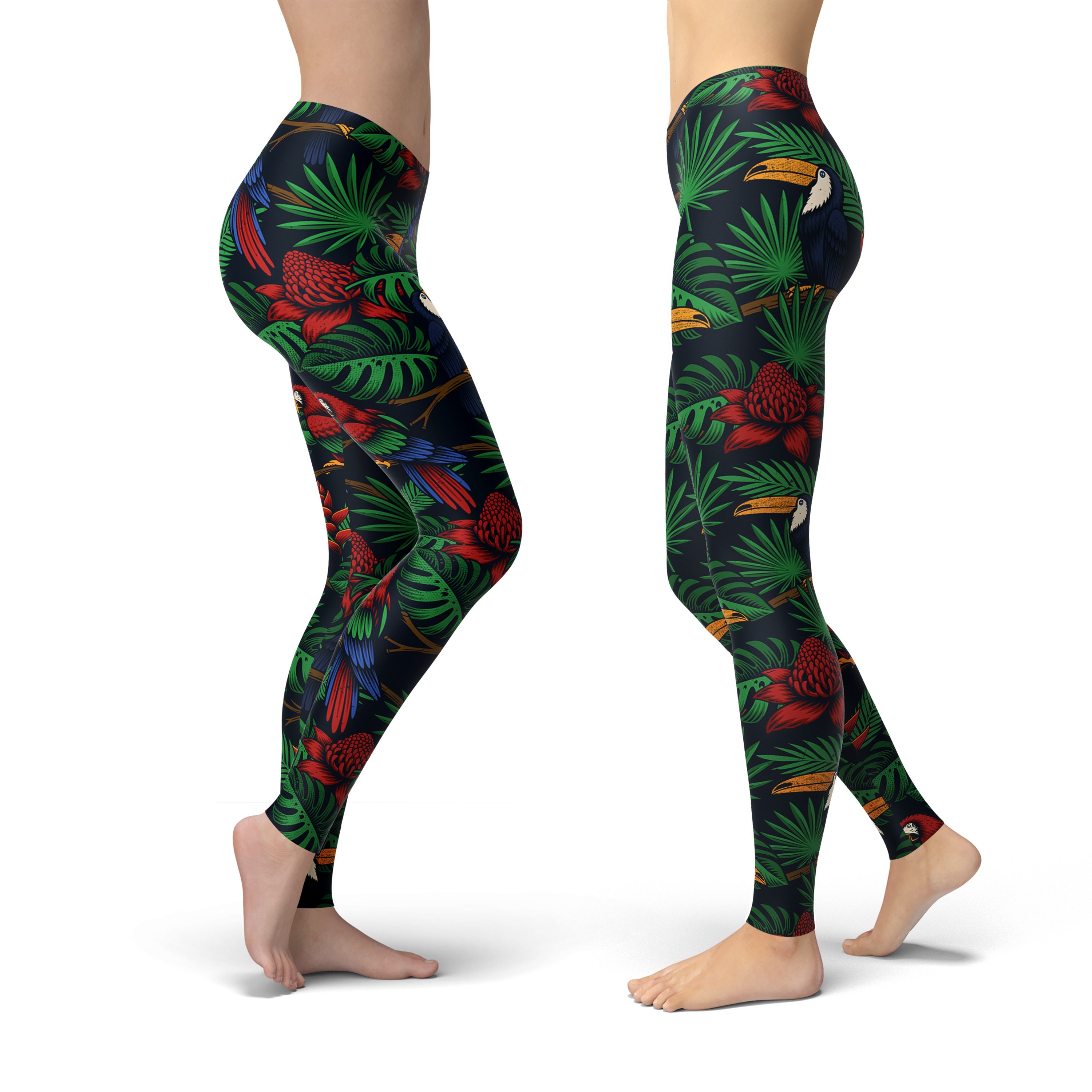 Discover Tropical Toucan Bird Leggings, Gift for Women