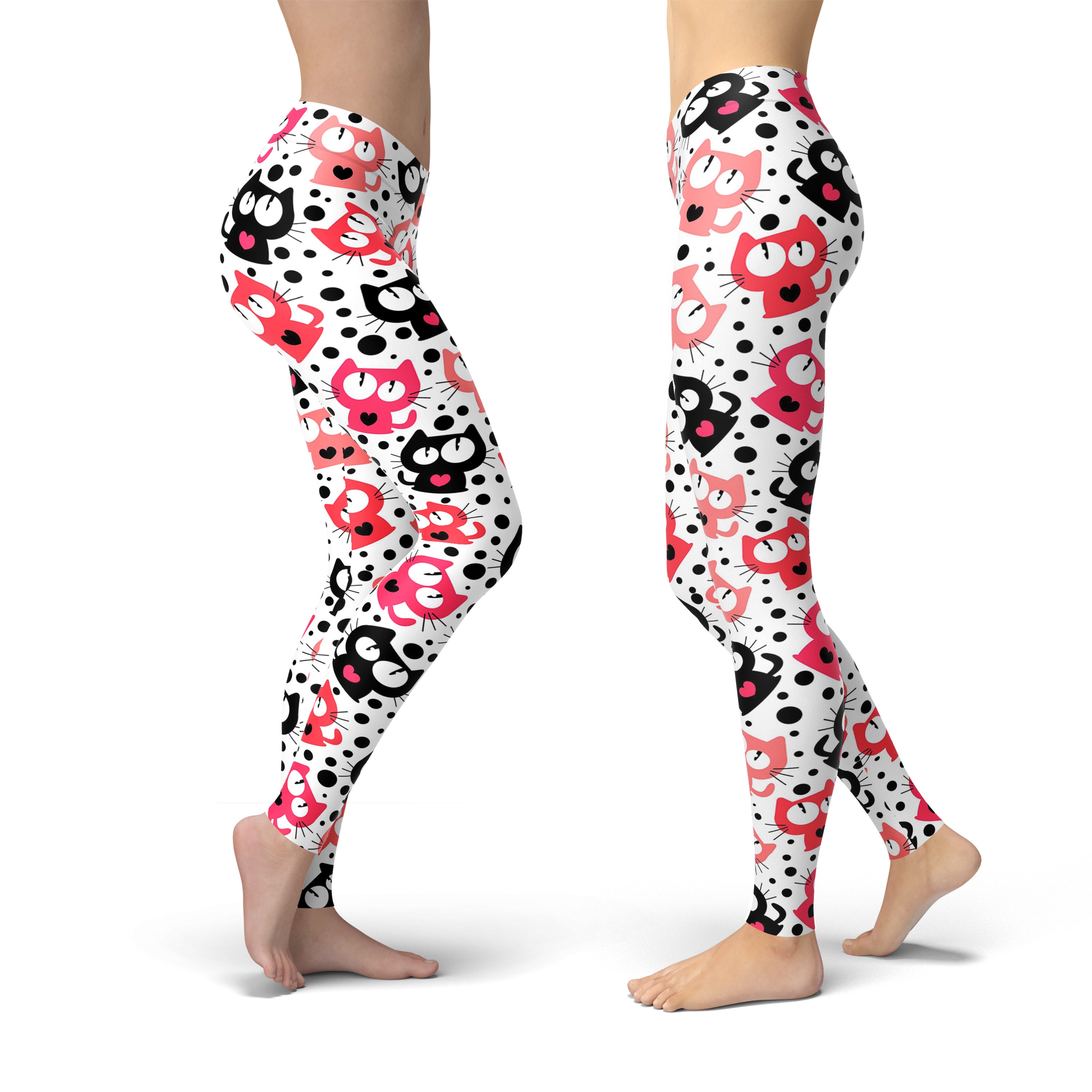 Red Cheetah Print Leggings WOMENS COMPRESSION LEGGINGS Sports