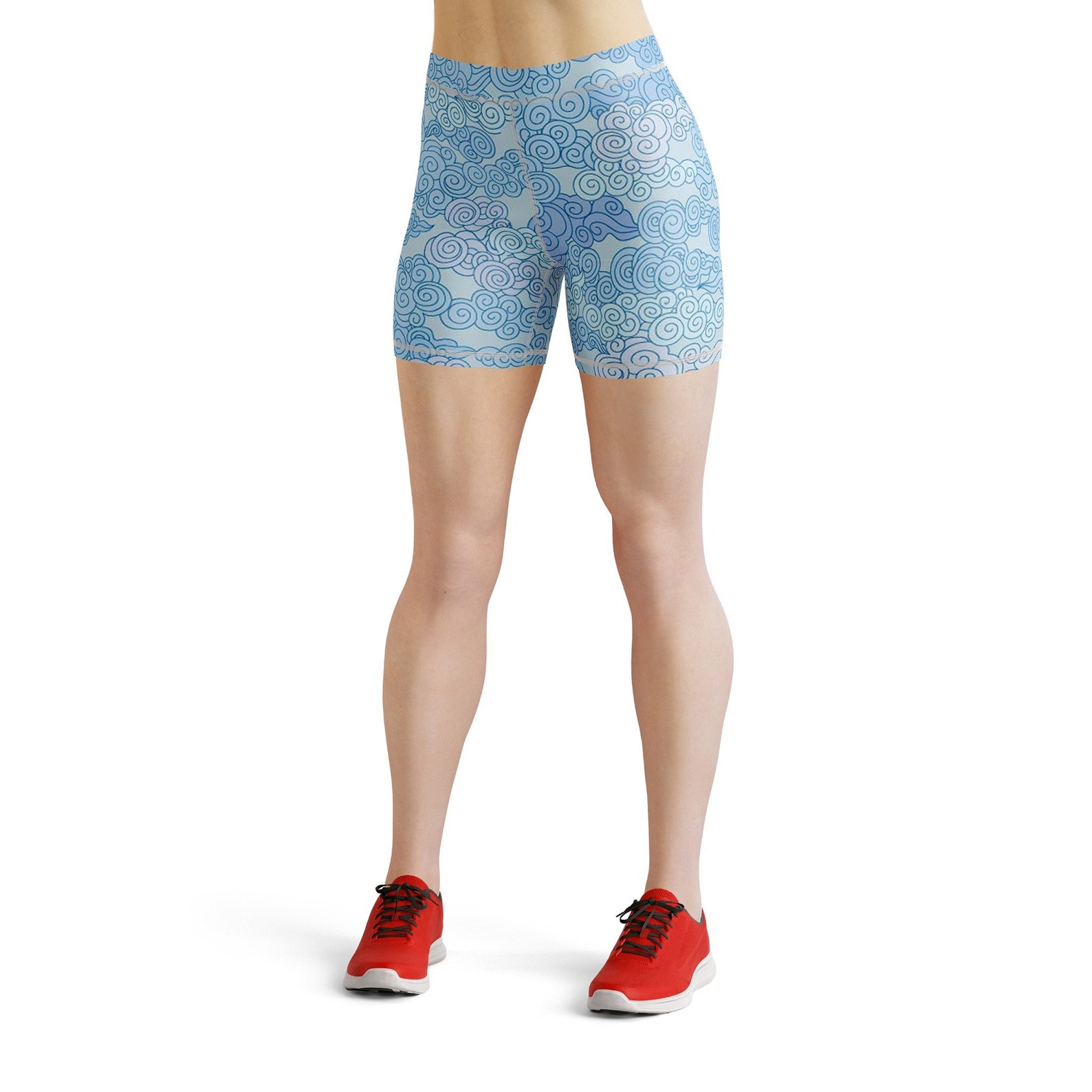 Cloud Leggings Sky Blue Leggings Clouds Yoga Pants Blue Sky Etsy