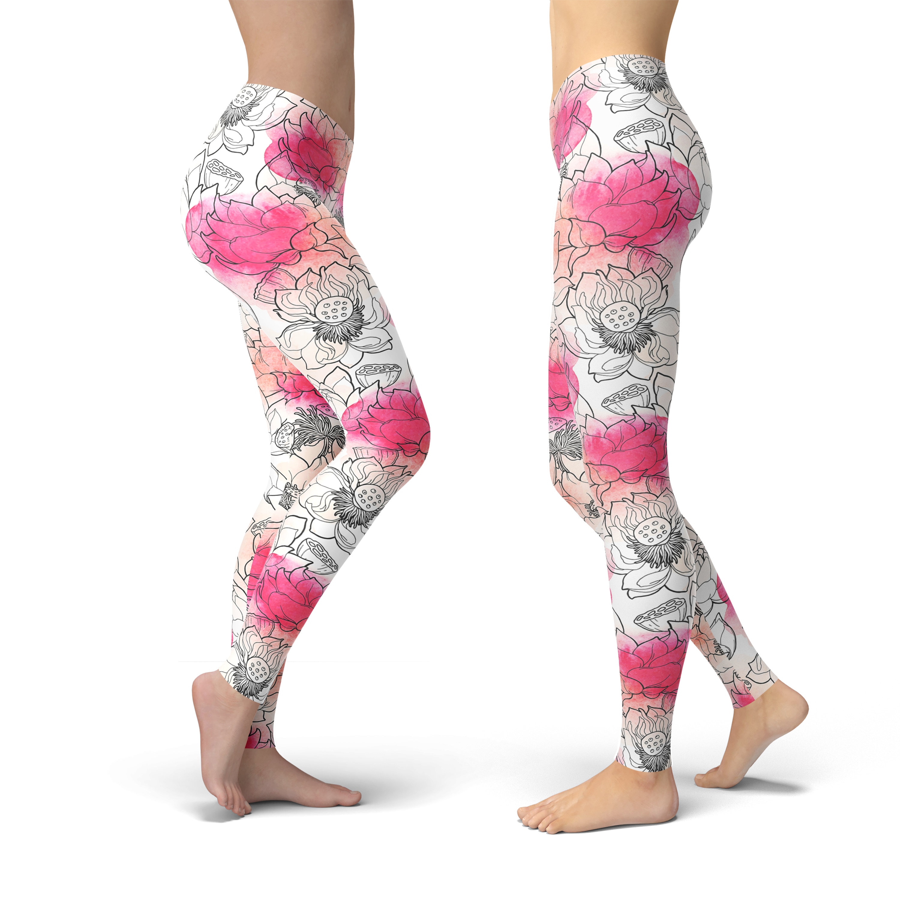 Discover Lotus Blossom Leggings, Gift for Women