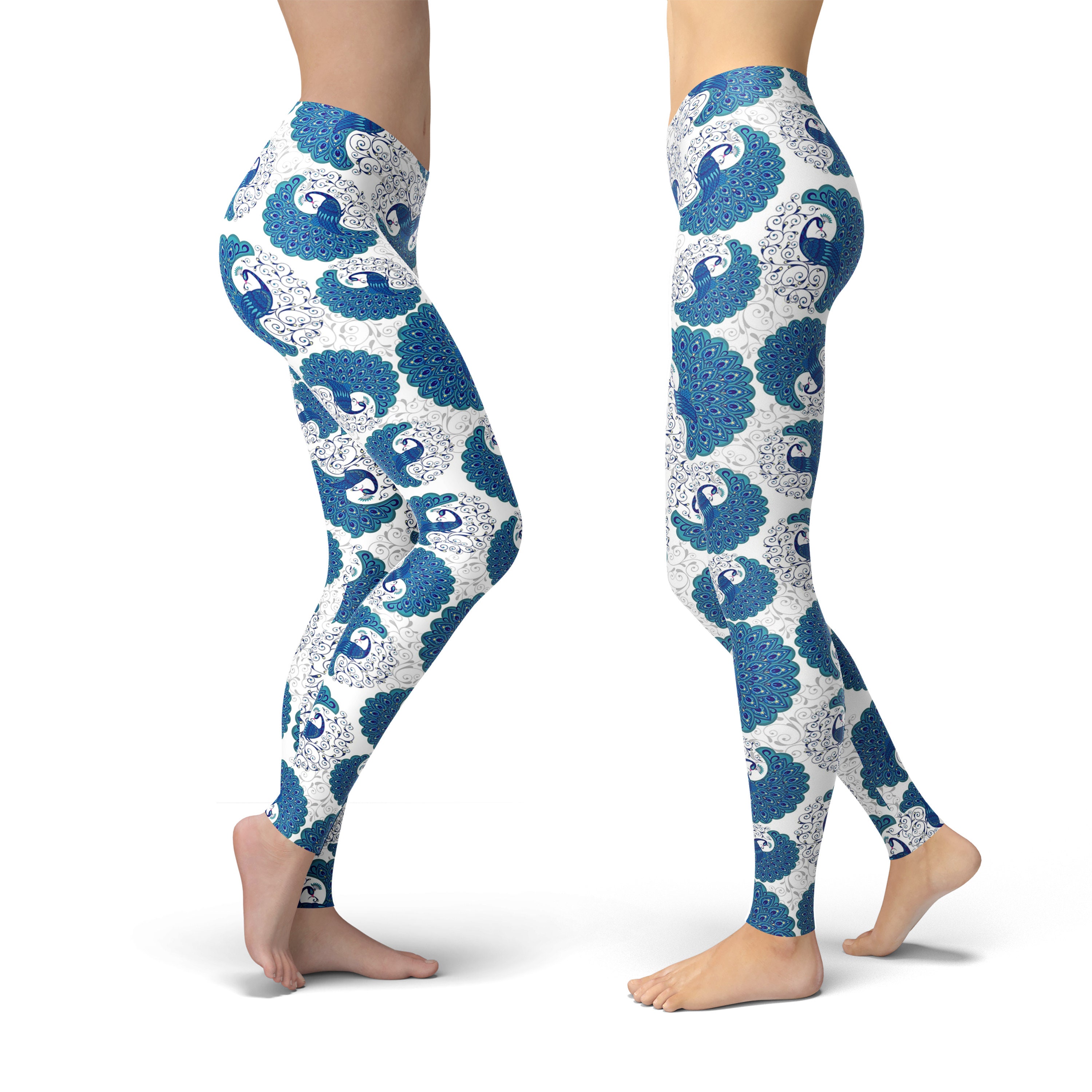 Discover Peacock Yoga Leggings, Gift for Women