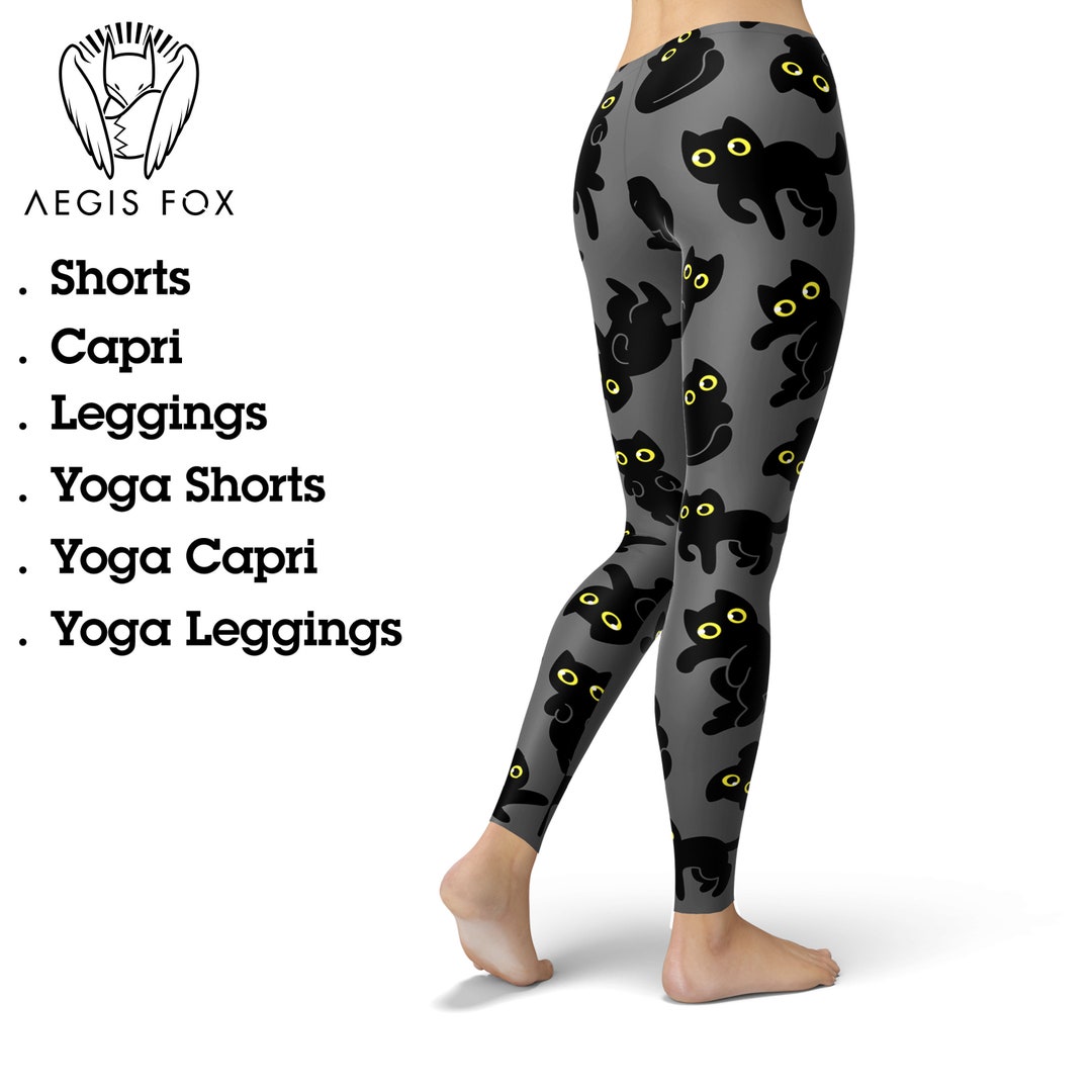 Cute Valentine Legging, Cute Cat Leggings, Valentine's Day Leggings,  Printed Leggings, Yoga Pants, Yoga Capris, Yoga Tights 