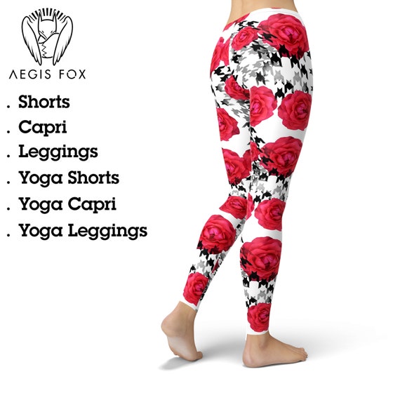 High Waisted Yoga Pants for Women- Printed Capris Leggings