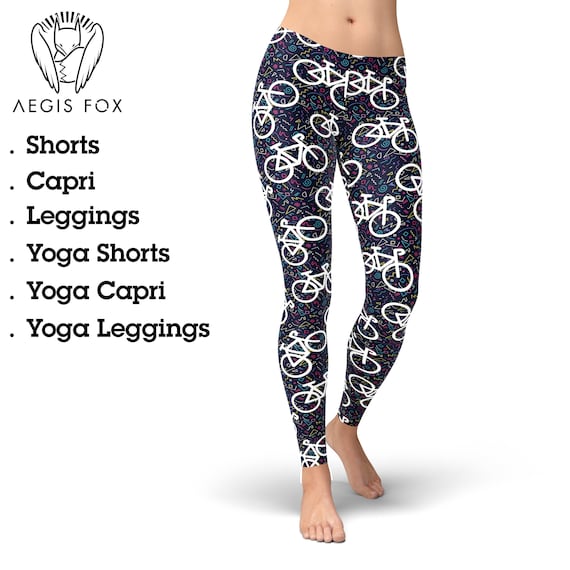 Bicycle Leggings, Bike Leggings, Printed Leggings, Leggings for Women, Gym  Leggings, Yoga Pants, Exercise Pants, Workout Leggings, Cyclist 