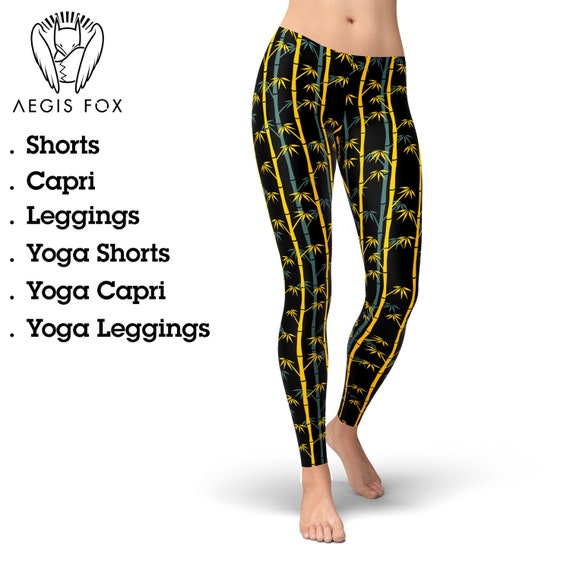 Bamboo Leggings for Women, Bamboo Yoga Pants, Printed Leggings, Yoga  Leggings, Workout Leggings, Capri Leggings, High Waist Leggings 