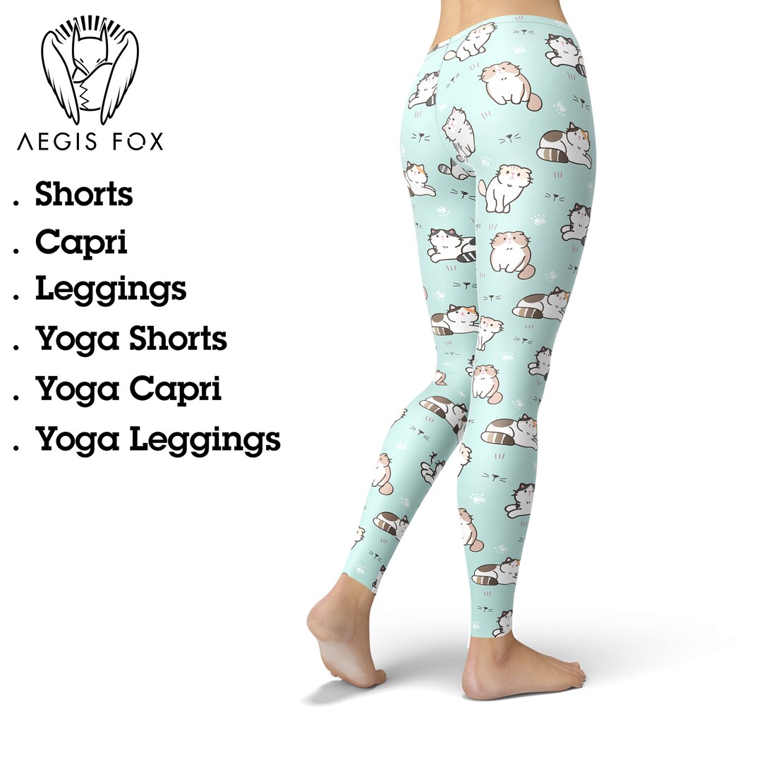 Cute Cat Leggings for Women, Cat Lover Gift, Leggings for