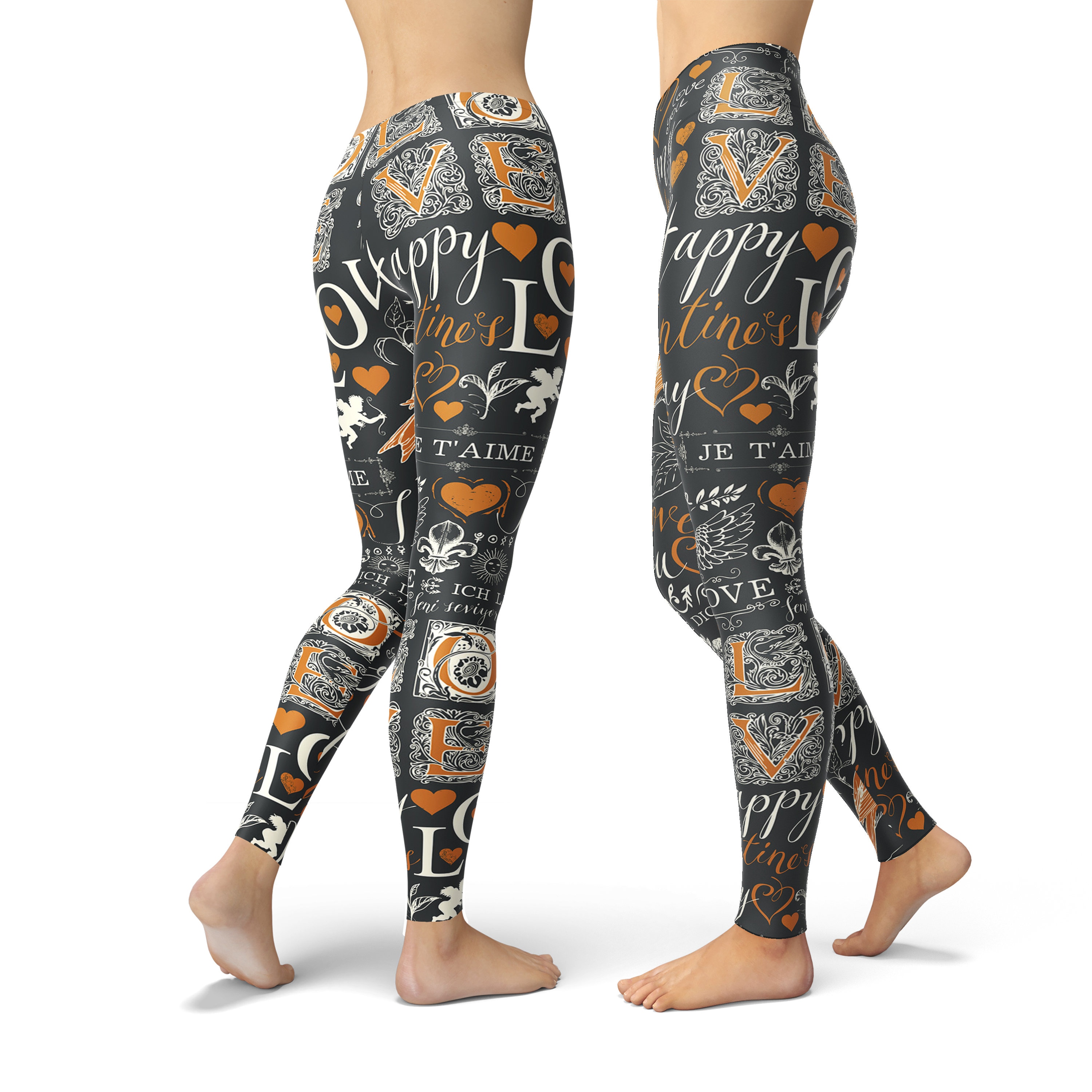 women's valentine's day leggings