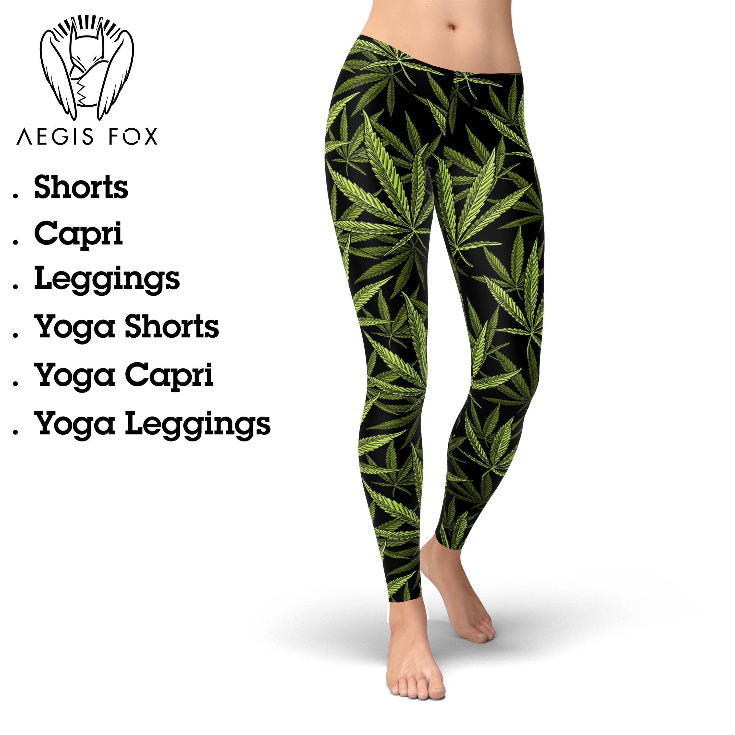 Weed top print leggings