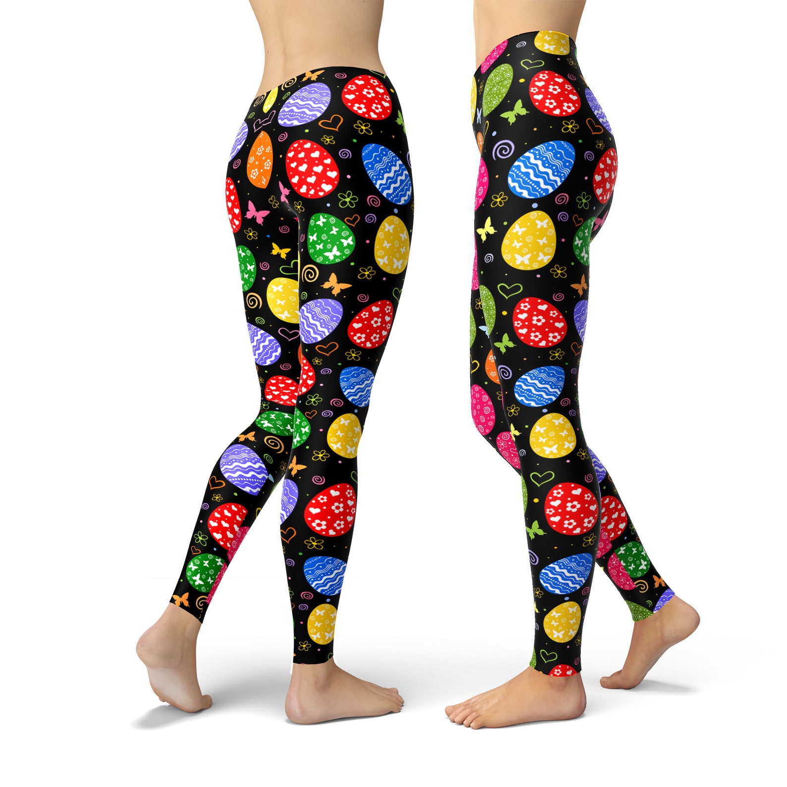 Easter Leggings for Women Bunny Leggings Easter Egg Etsy