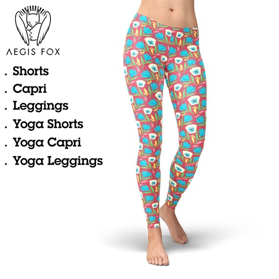 Spring Floral Flower Yoga Leggings for 