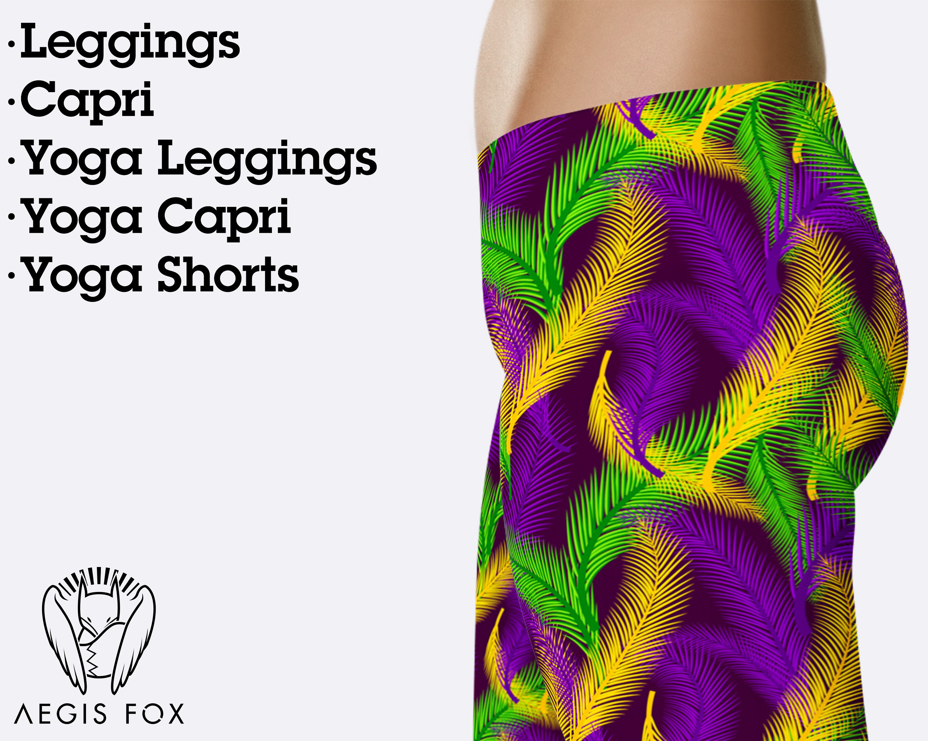 mardi gras yoga pants
