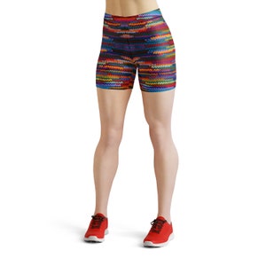 Colorful knitted pattern leggings for women, yoga pants, workout leggings, printed leggings, hight waist leggings, yoga clothing image 9