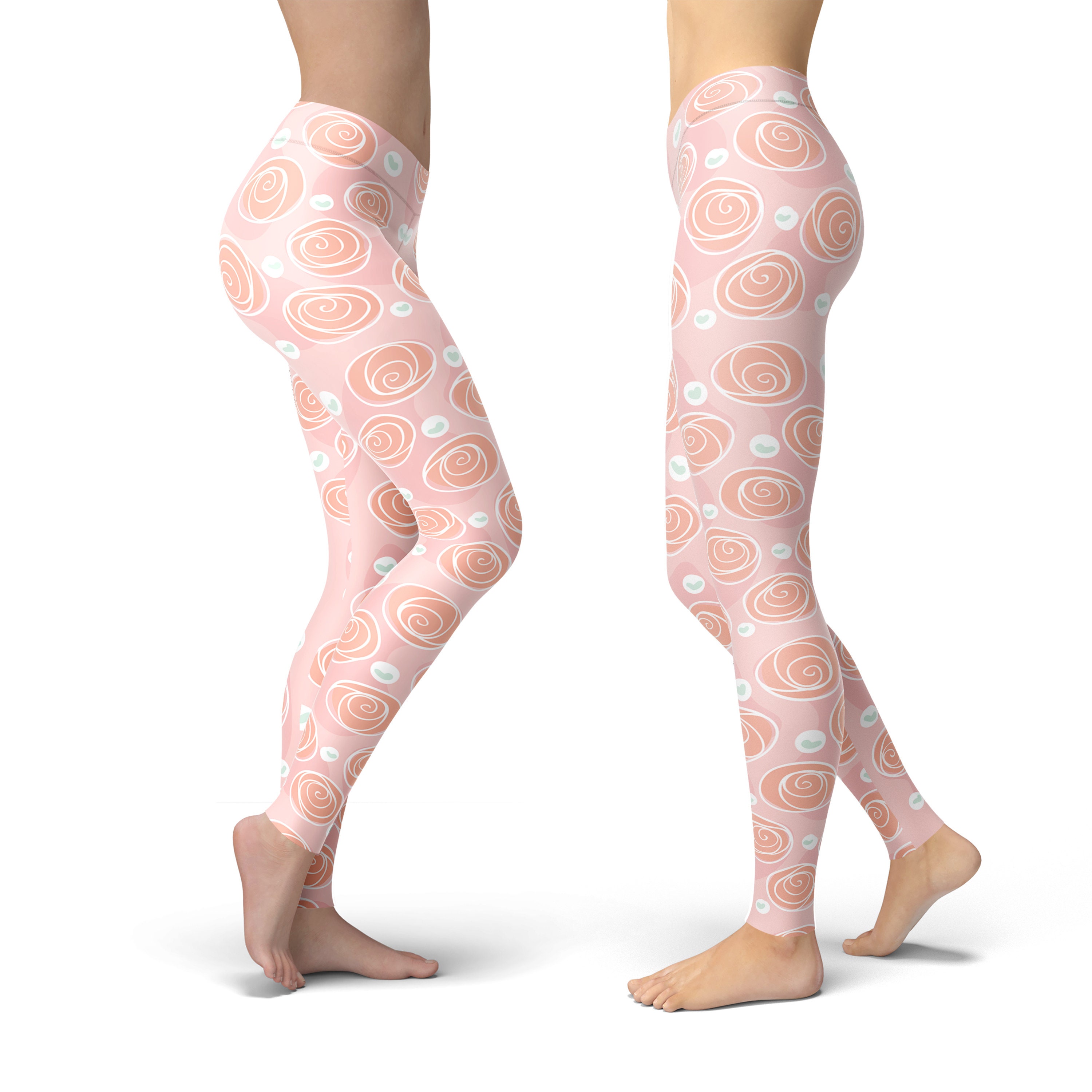 Discover Rose Pattern Leggings, Valentine's Day Leggings, Gift for Women