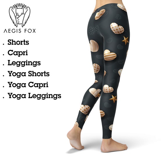 Black Gold Hearts Valentine Leggings, Valentine's Day Leggings, Printed  Leggings, Yoga Pants, Yoga Capris, Yoga Tights, High Waist Leggings -   Canada