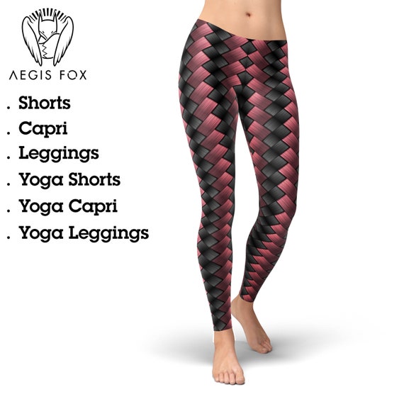 Pink Fiber Carbon Leggings for Women, Yoga Pants, Workout Leggings, High  Waist Leggings, Capri Leggings, Fitness Leggings, Printed Leggings 