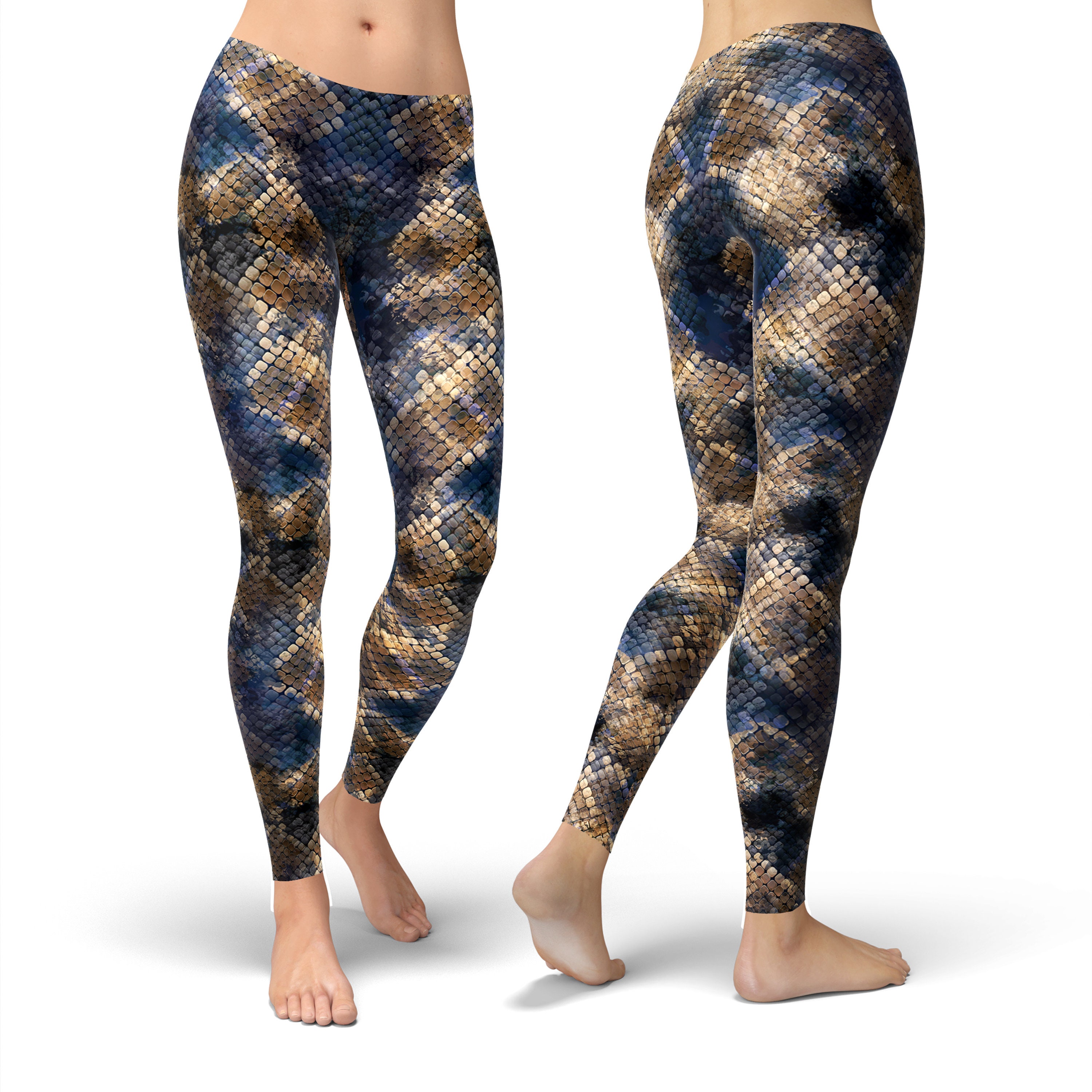 Snake Skin Leggings, Snake Skin Print Leggings, Printed Leggings