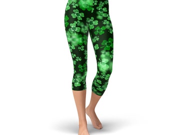 St Patrick's Day Clover Leggings: Irish Yoga Pants