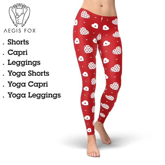 Lovely Heart Leggings Valentine's Day, Valentine's Leggings