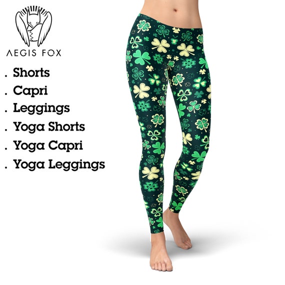 St Patrick's Day Leggings Outfit, Shamrock Leggings, Clover Leggings, Four  Leaf Clovers, Irish Leggings, St Patrick's Leggings 