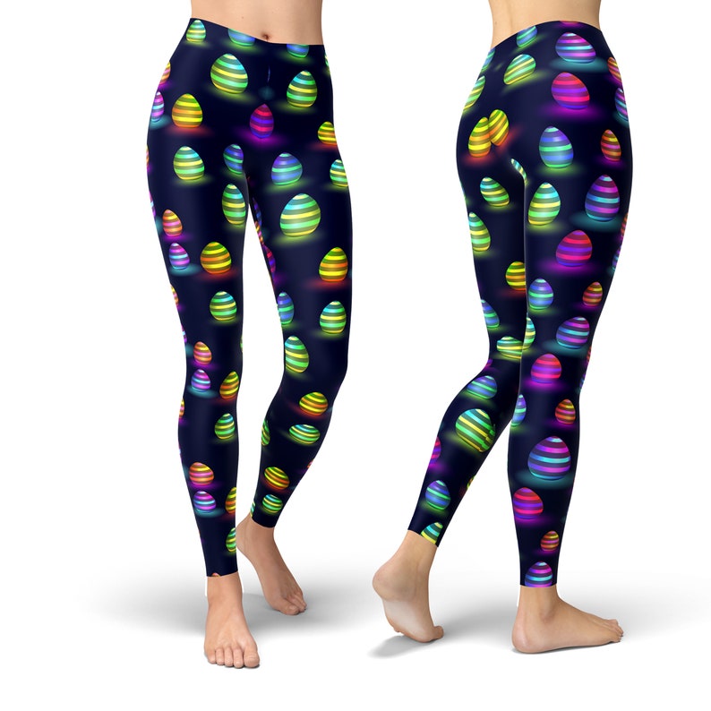 Easter Leggings for Women Bunny Leggings Easter Egg Etsy