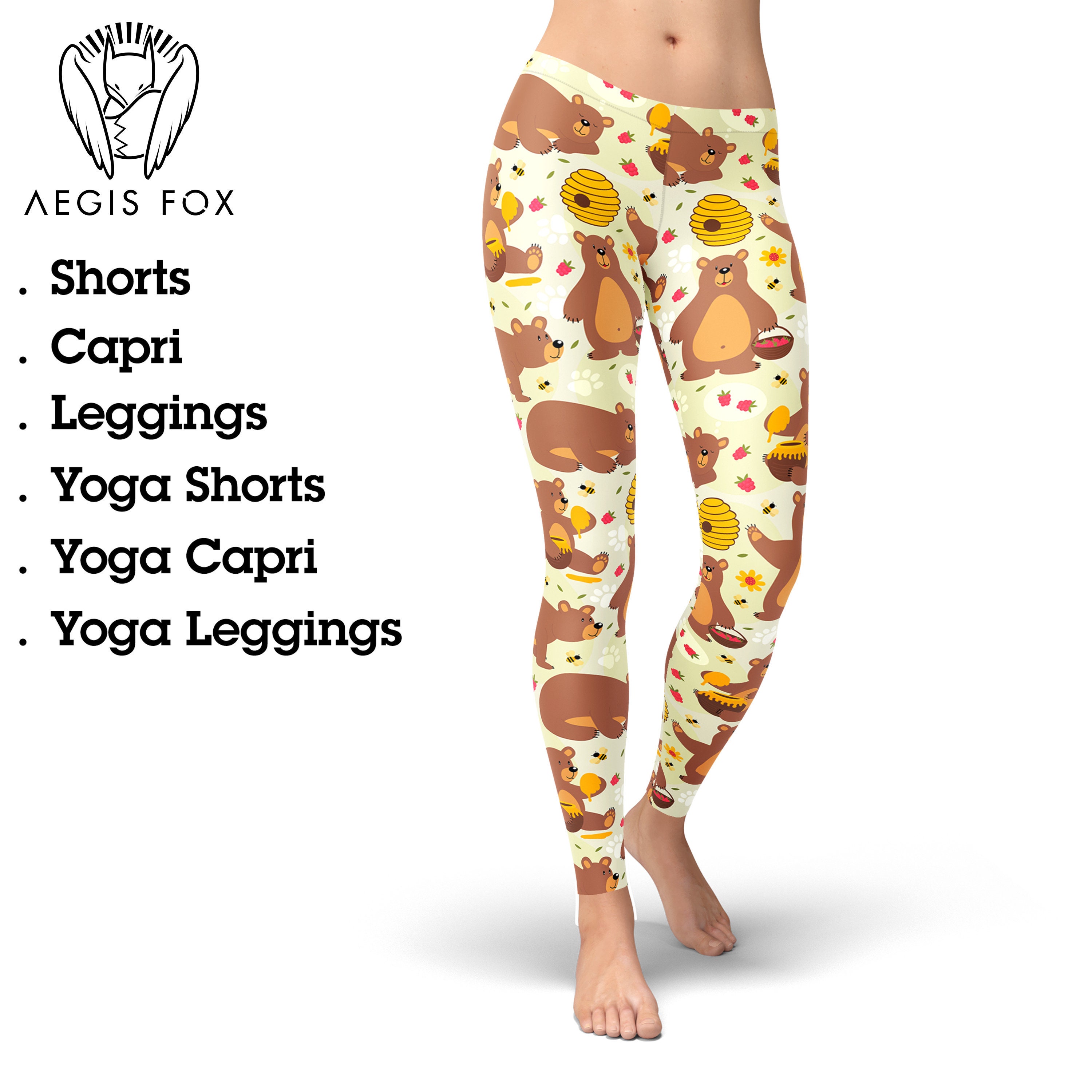 Honey Bear Leggings Bear Gift 