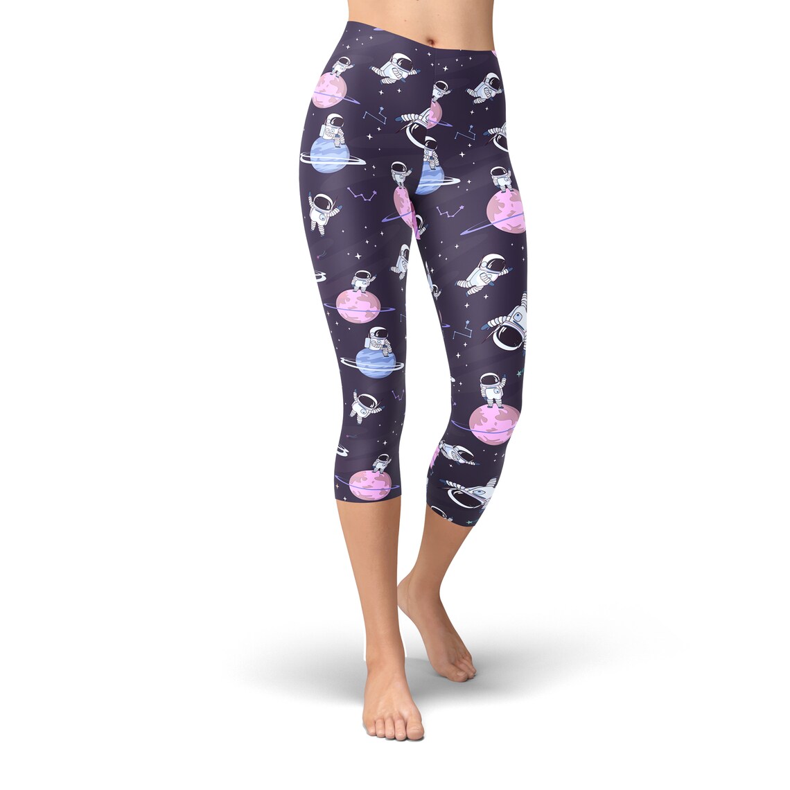 Metero Astronaut Print Pattern Women Leggings