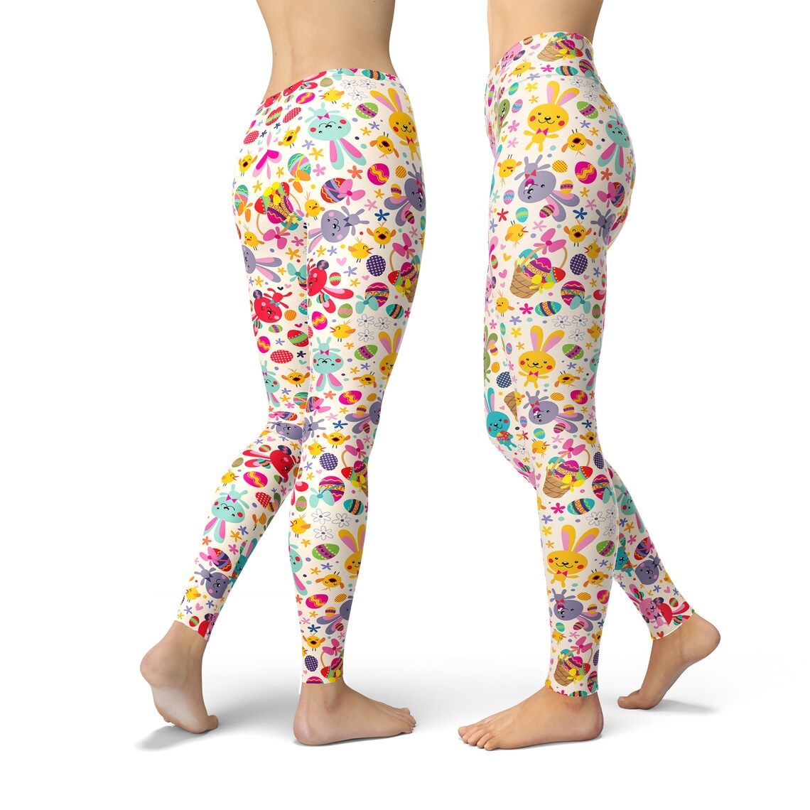 Bunny Leggings Easter Leggings for Women Easter Egg Etsy