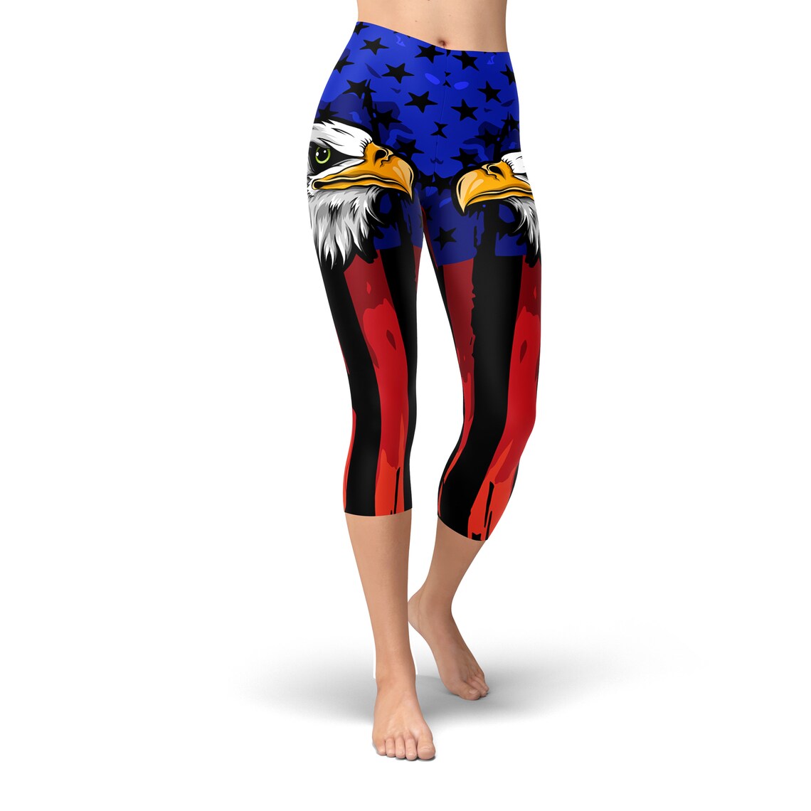 American Flag Leggings 4th of July Leggings Bald Eagle Etsy