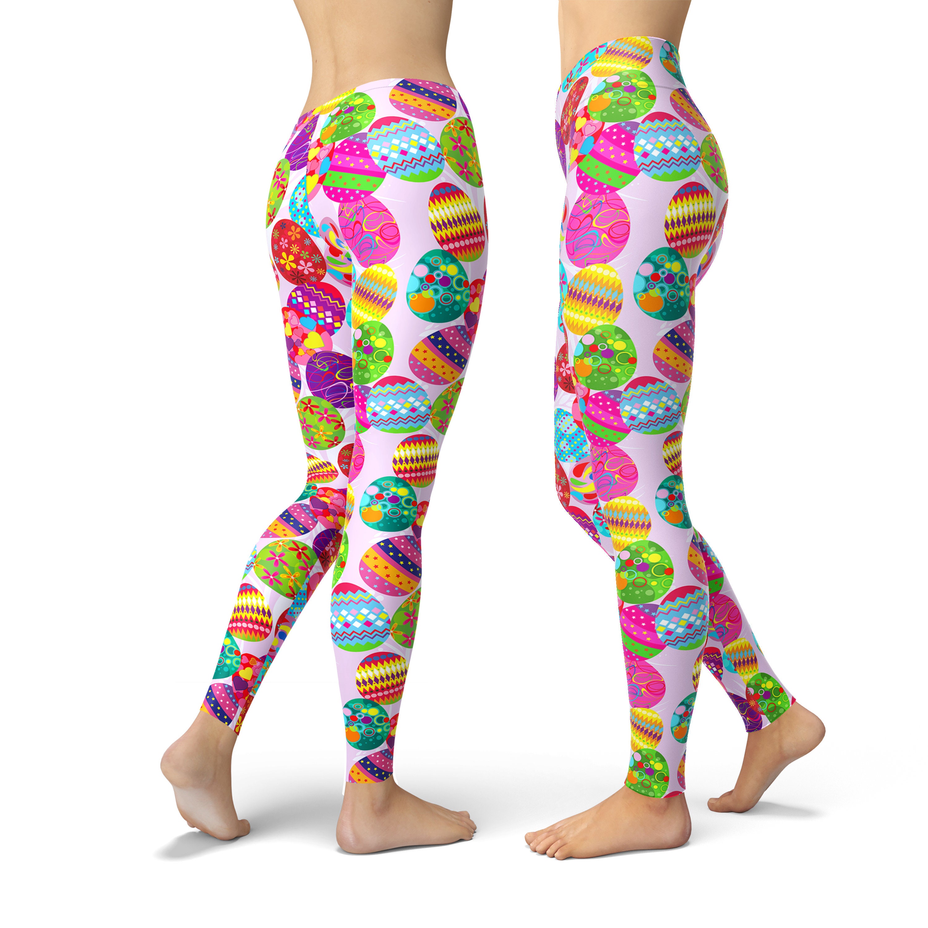 Easter leggings for women bunny leggings Easter egg Etsy