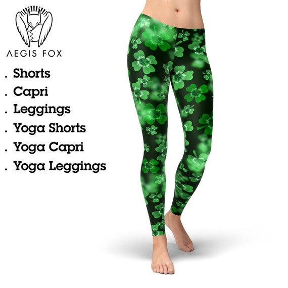 St Patrick's Day Leggings, Clover Leggings, Shamrock Leggings