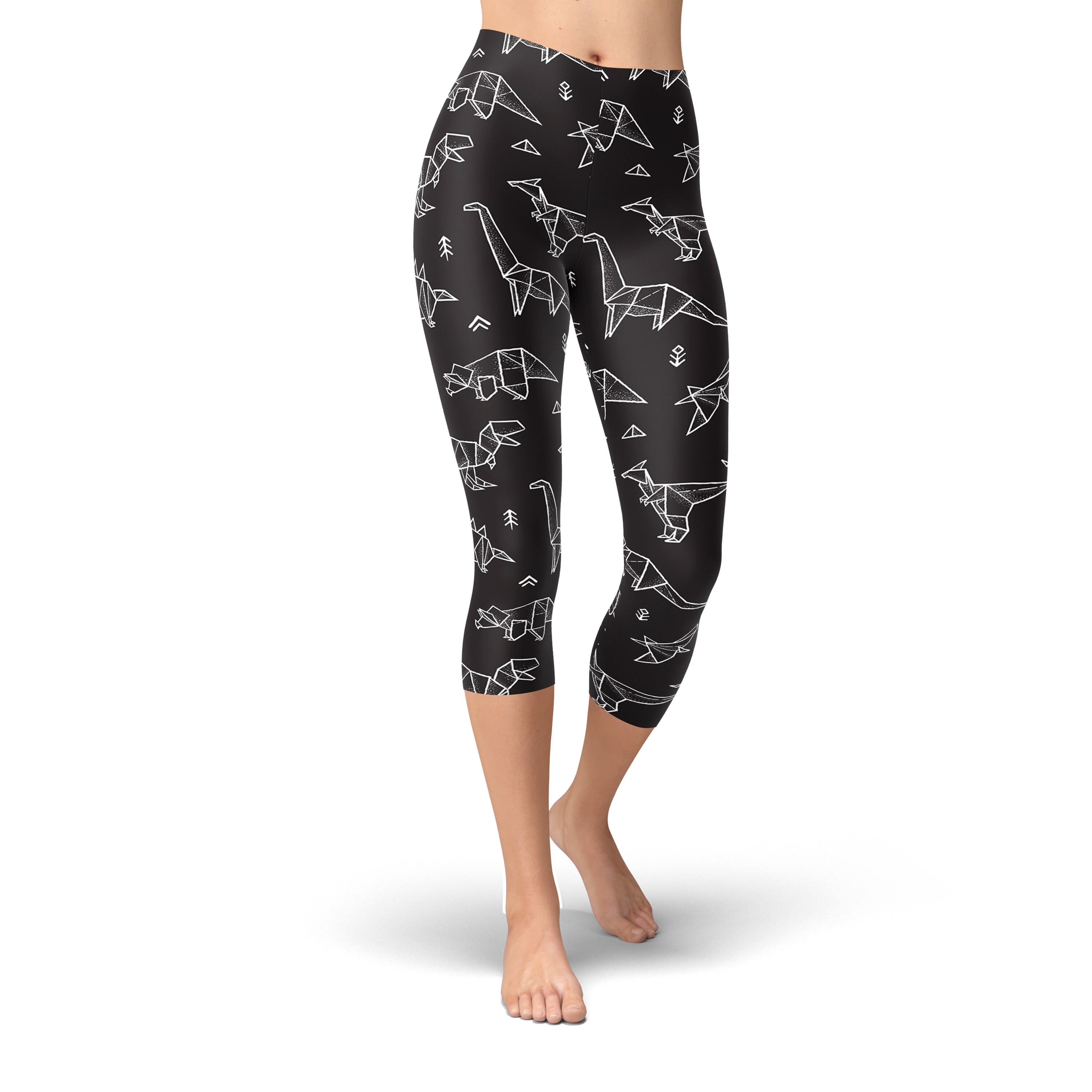Origami Dinosaur Leggings for Women 