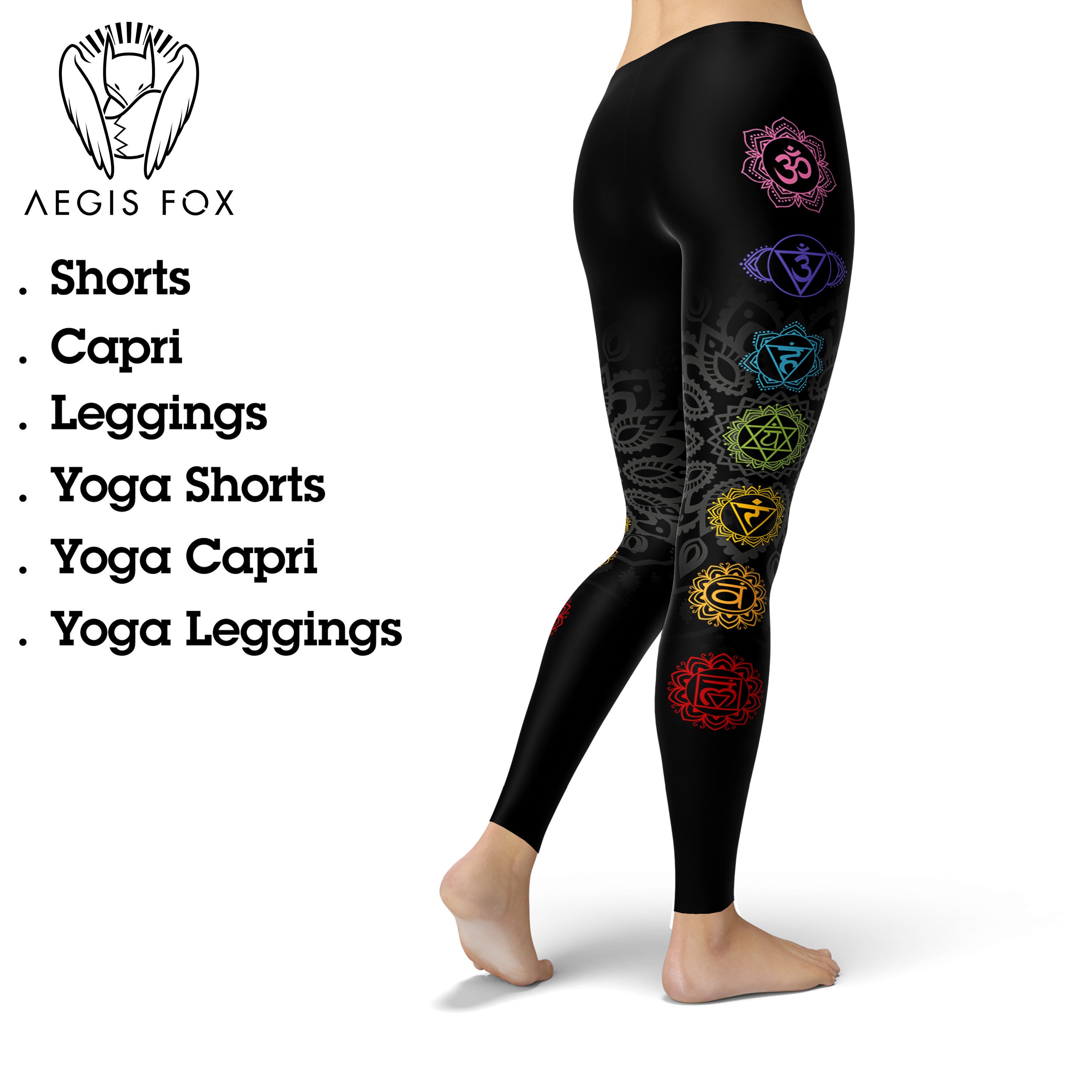 Original Chakras Leggings, Chakra Yoga Pants, Chakra Clothing