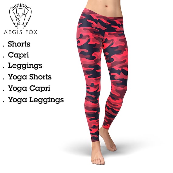 Red Camo Leggings, Camouflage Pants, Yoga Pants, Printed Tights, Colorful  Leggings, Workout Leggings, Exercise Leggings, Yoga Wear -  Canada