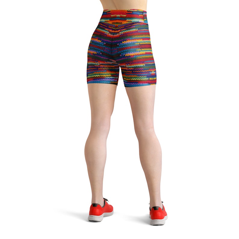 Colorful knitted pattern leggings for women, yoga pants, workout leggings, printed leggings, hight waist leggings, yoga clothing image 10