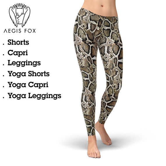 Snake Skin Leggings, Snake Skin Print Leggings, Printed Leggings, Yoga Pants,  Workout Leggings, Leggings for Women, Yoga Capris -  Canada