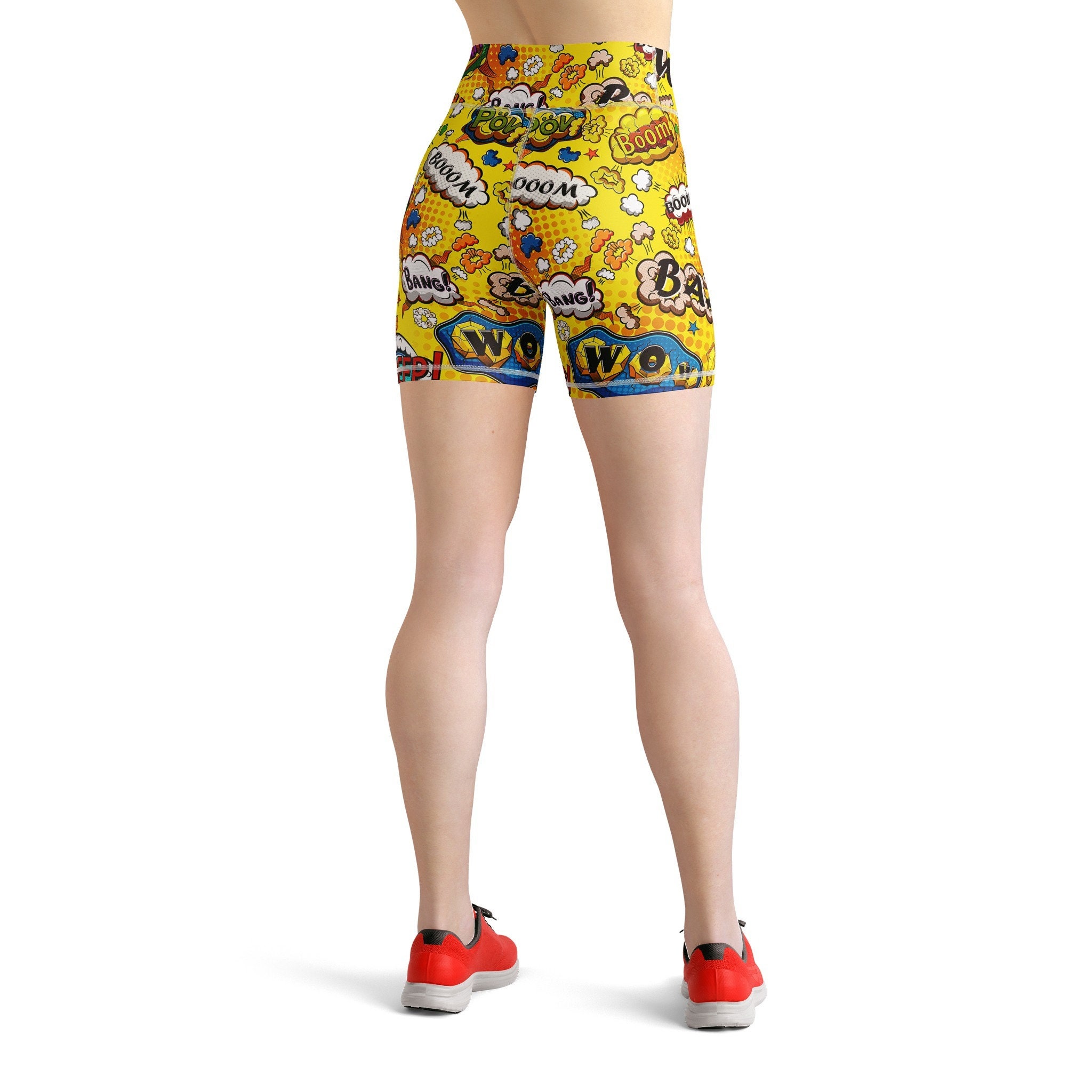 Comic Print Leggings For Women Graffiti Leggings Printed Etsy